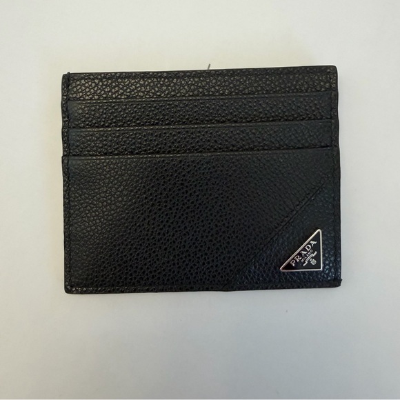 Prada Other - Prada Men’s Black Leather Card Holder